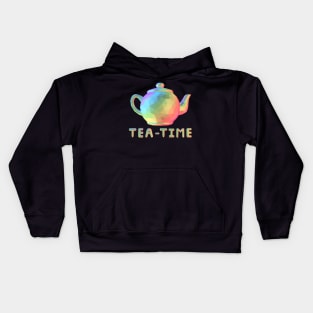 Rainbow Teapot Teatime Kids Hoodie